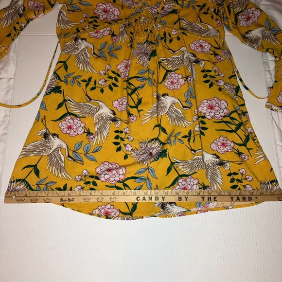 Xhilaration Womens Empire Waist Jacobean Print Dress Tunic Size M - Picture 12 of 13